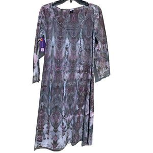 Ice Tie Dye Cotton Midi Dress by Martha ~ Midnight ~ S